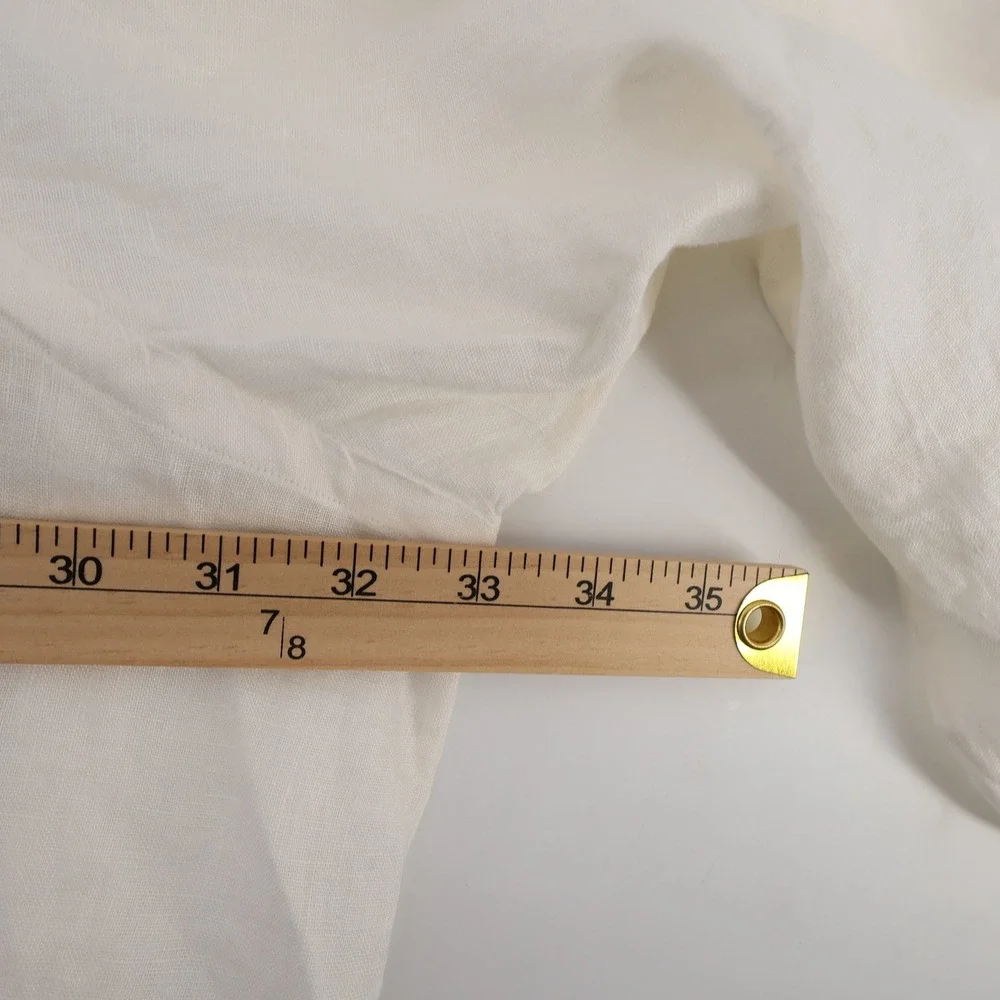 NEW Polo Ralph Lauren Linen Button Down Shirt White Long Sleeve Mens 4XB $148